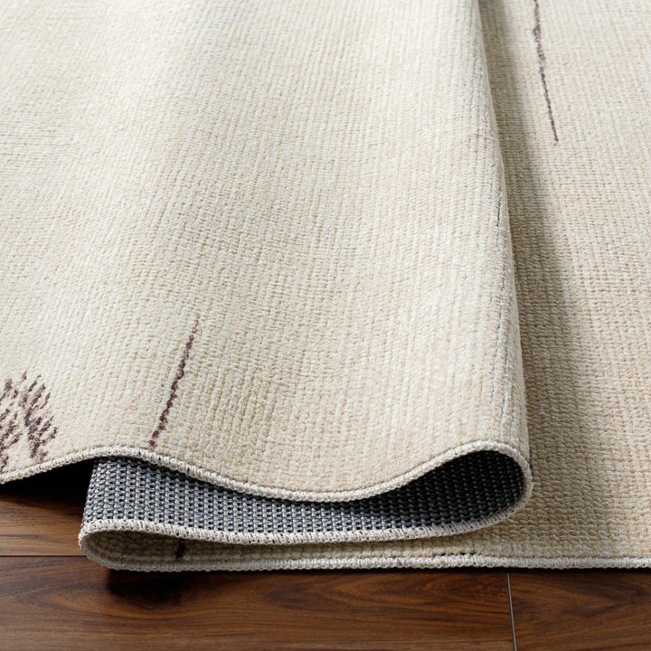 Akito Modern Abstract Ivory And Machine Woven Rug