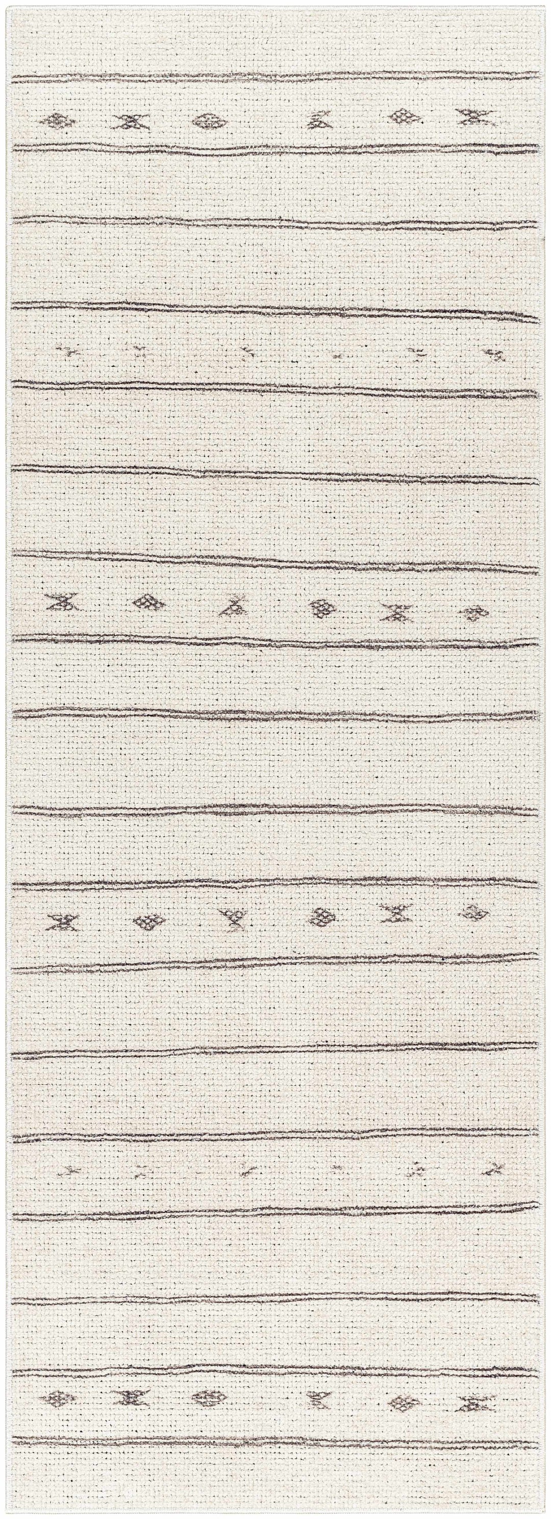 Jana Modern Stripe Pattern Beige Area Rug