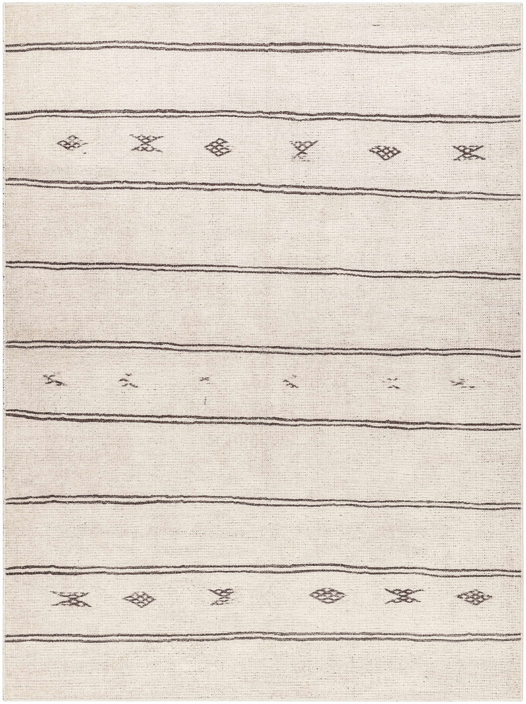 Jana Modern Stripe Pattern Beige Area Rug