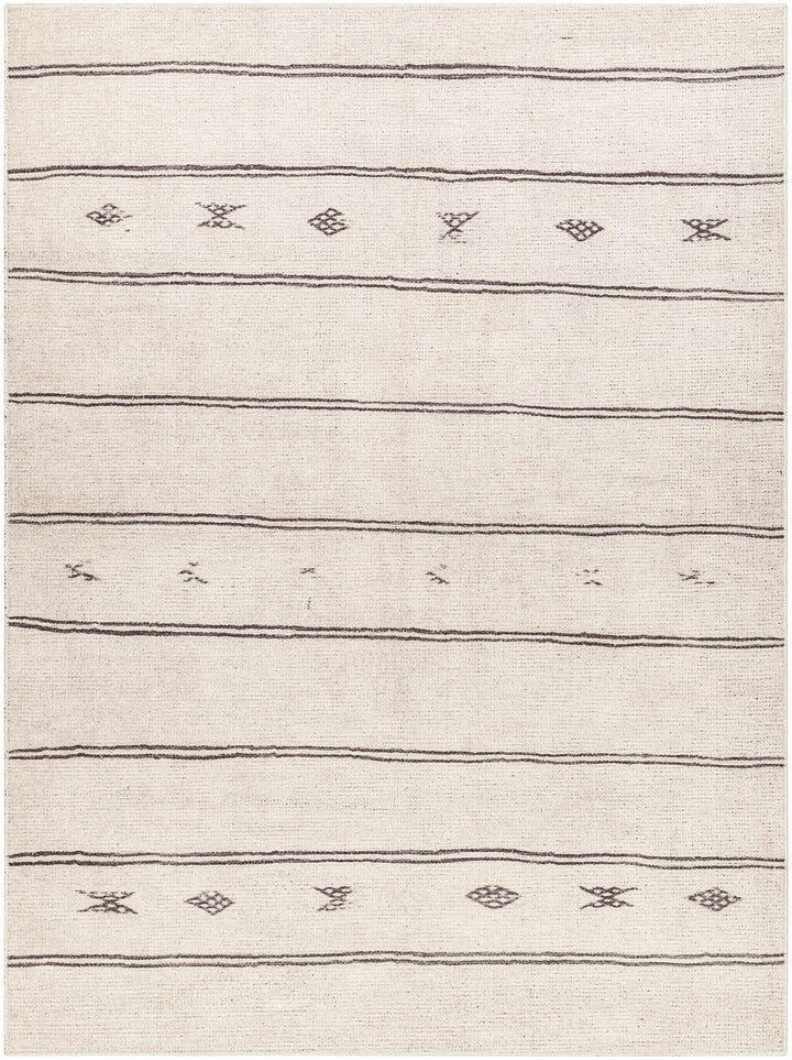 Jana Modern Stripe Pattern Beige Area Rug