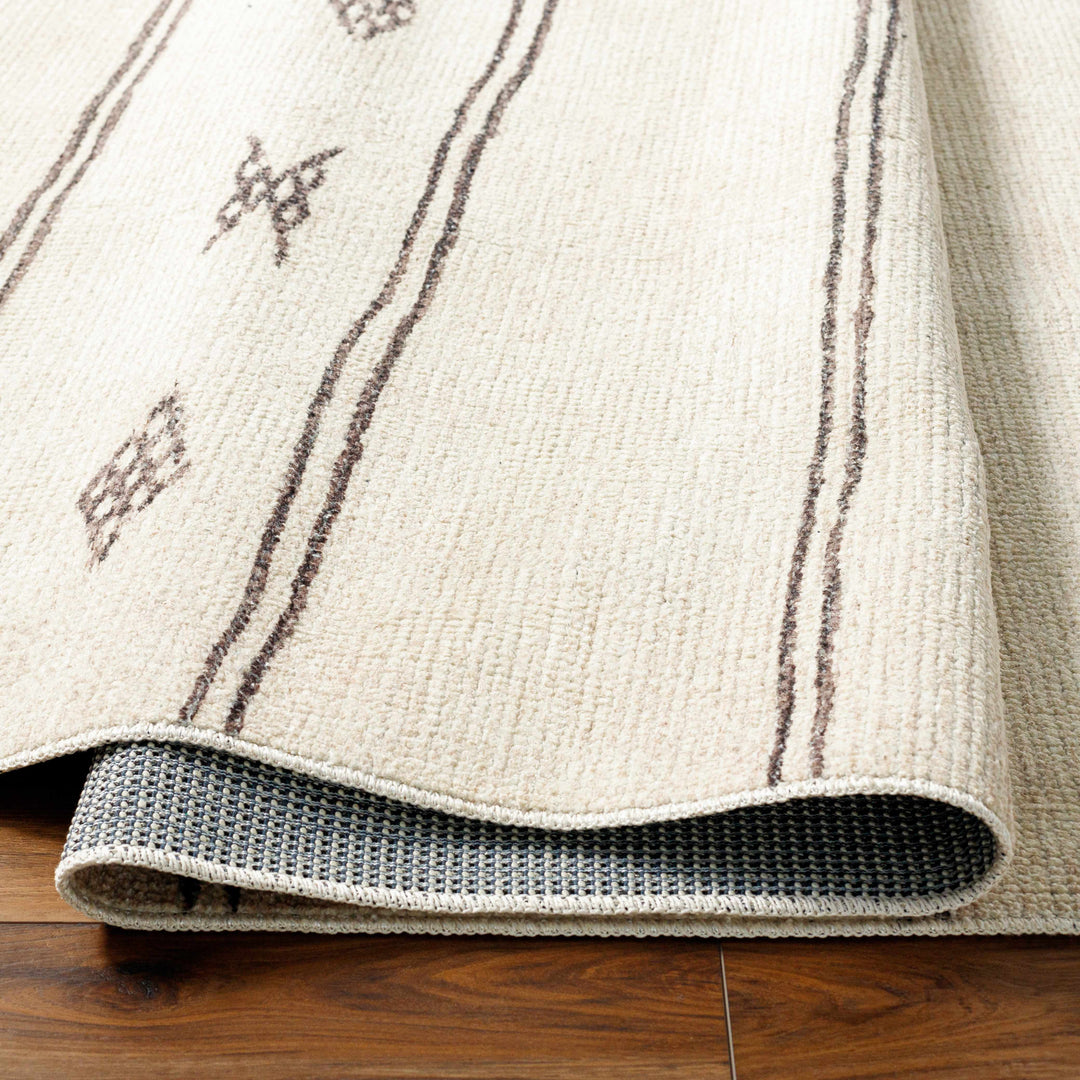 Jana Modern Stripe Pattern Beige Area Rug