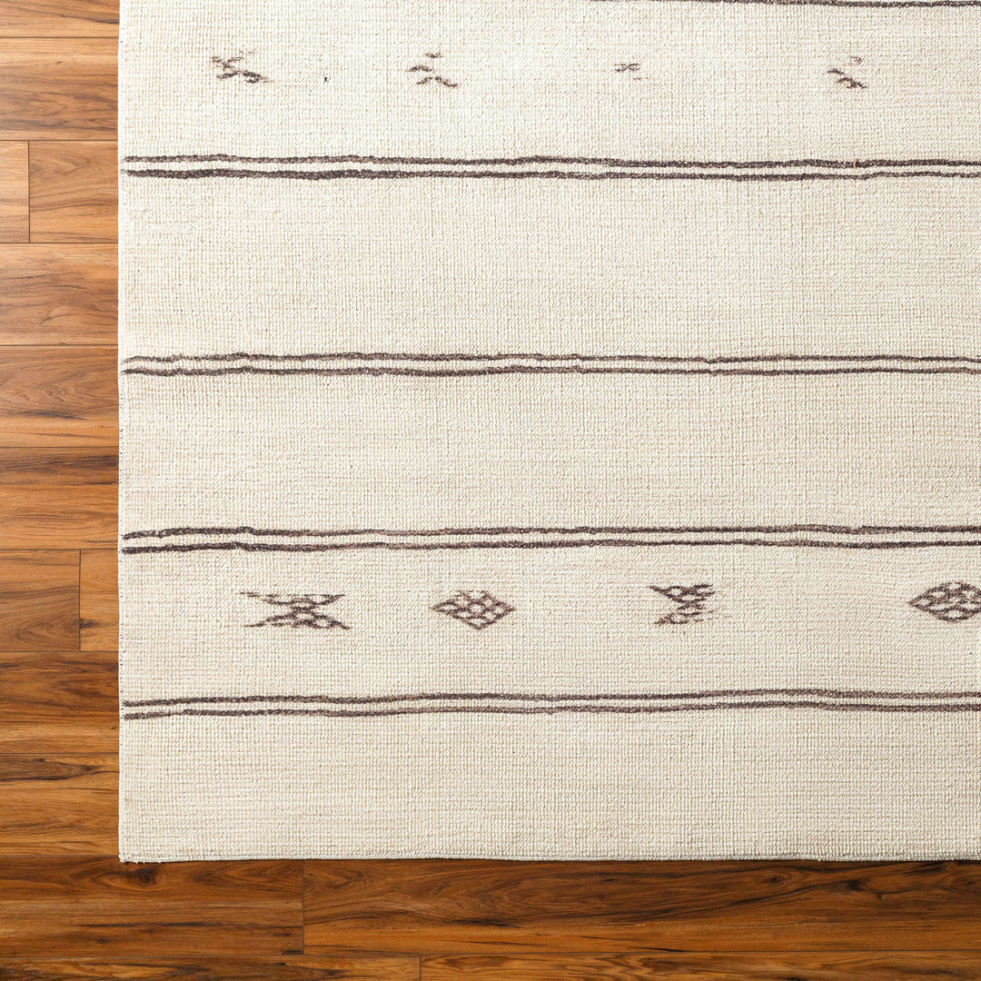 Jana Modern Stripe Pattern Beige Area Rug