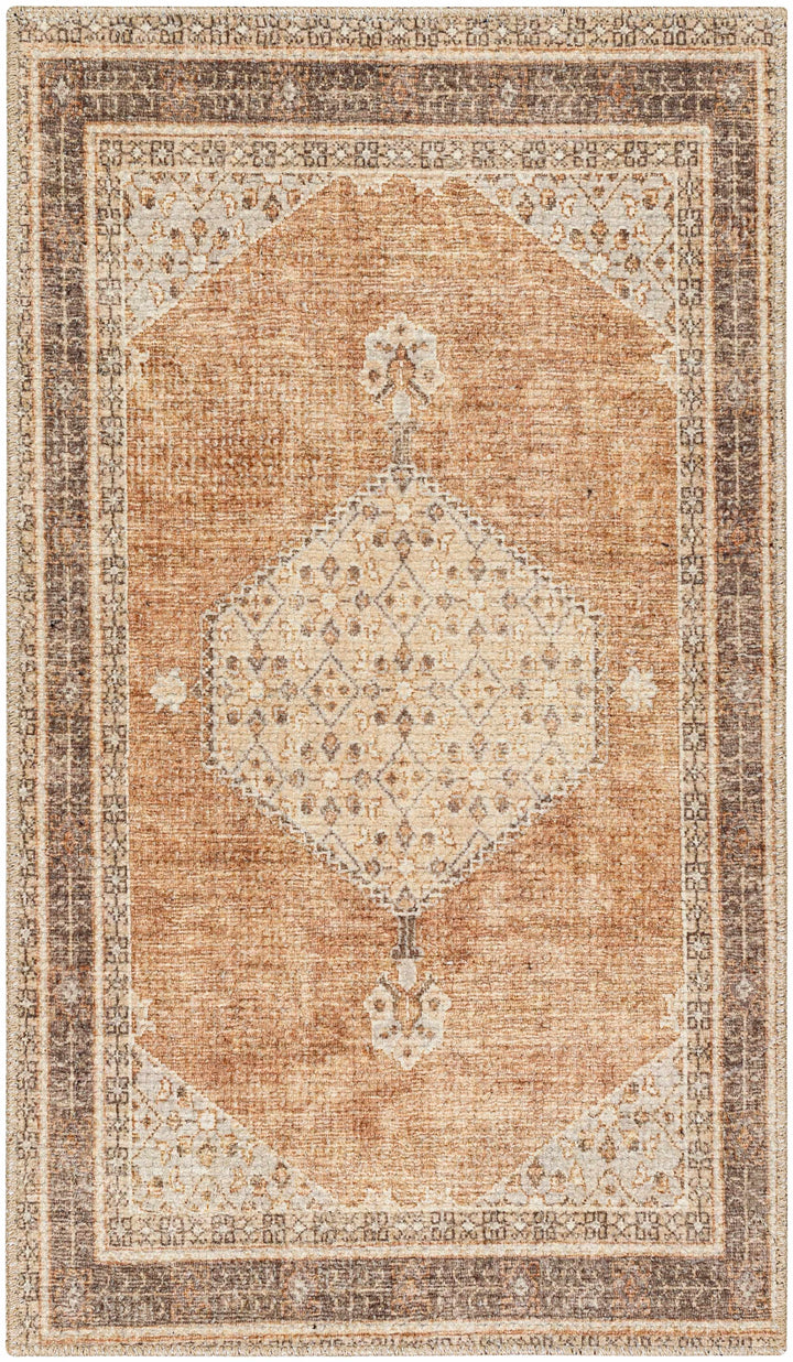 Haide Traditional Brown Machine Woven Rug