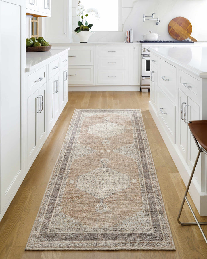 Haide Traditional Brown Machine Woven Rug