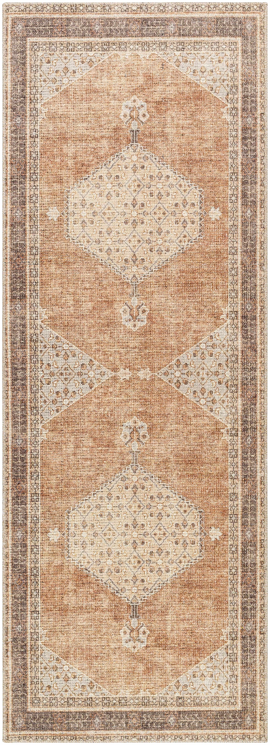 Haide Traditional Brown Machine Woven Rug