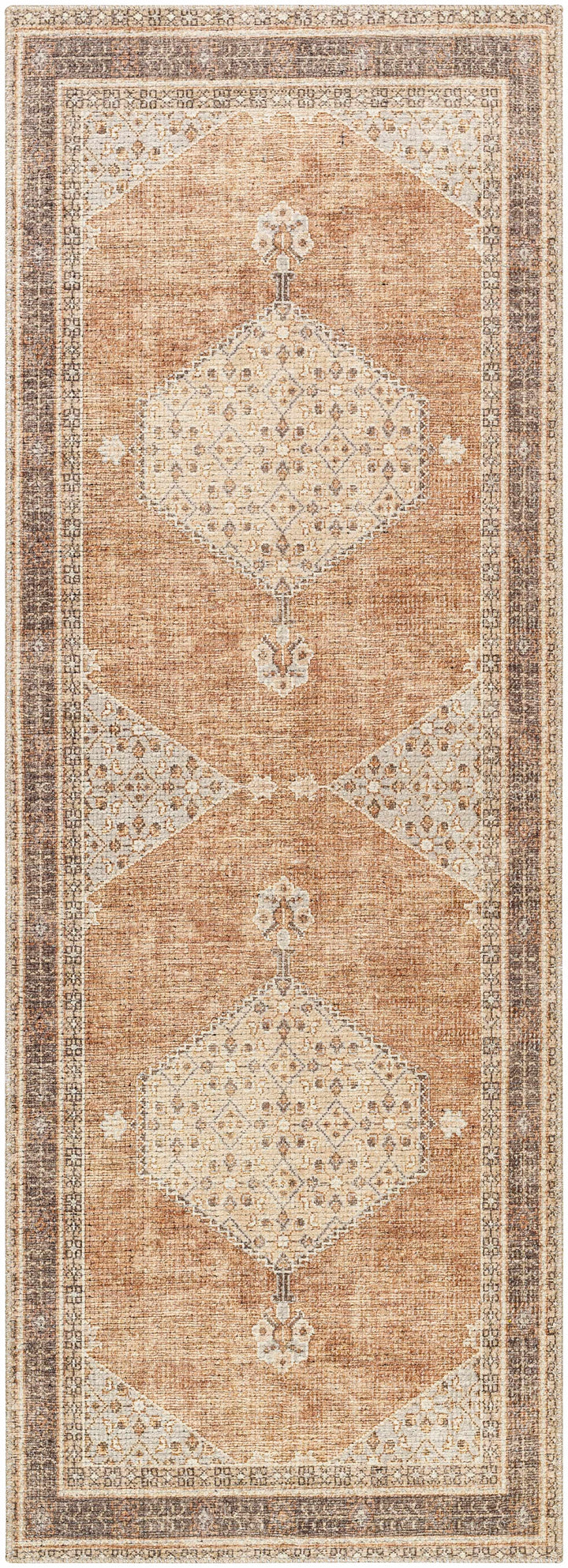 Haide Traditional Brown Machine Woven Rug