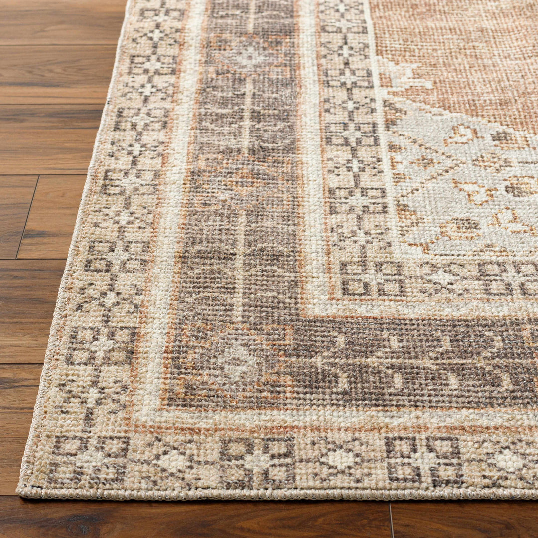 Haide Traditional Brown Machine Woven Rug