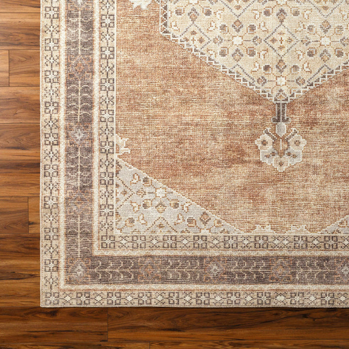 Haide Traditional Brown Machine Woven Rug