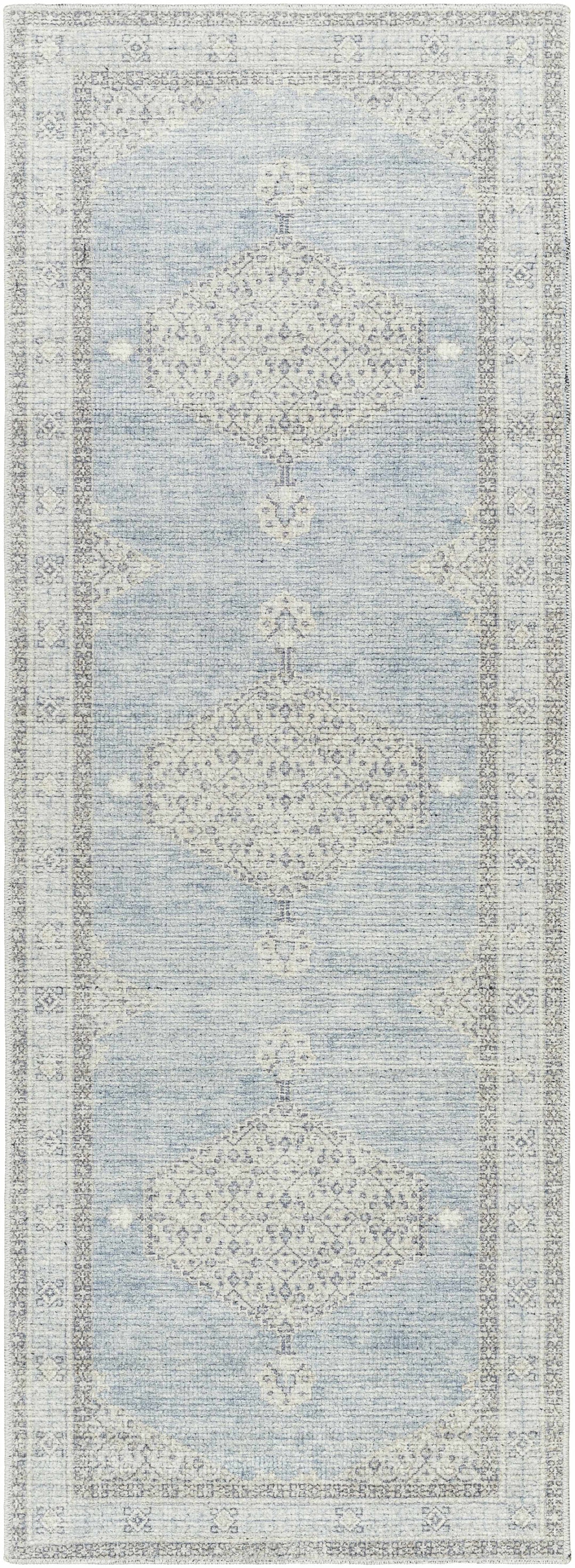Haide Traditional Style Gray And Ivory Area Rug