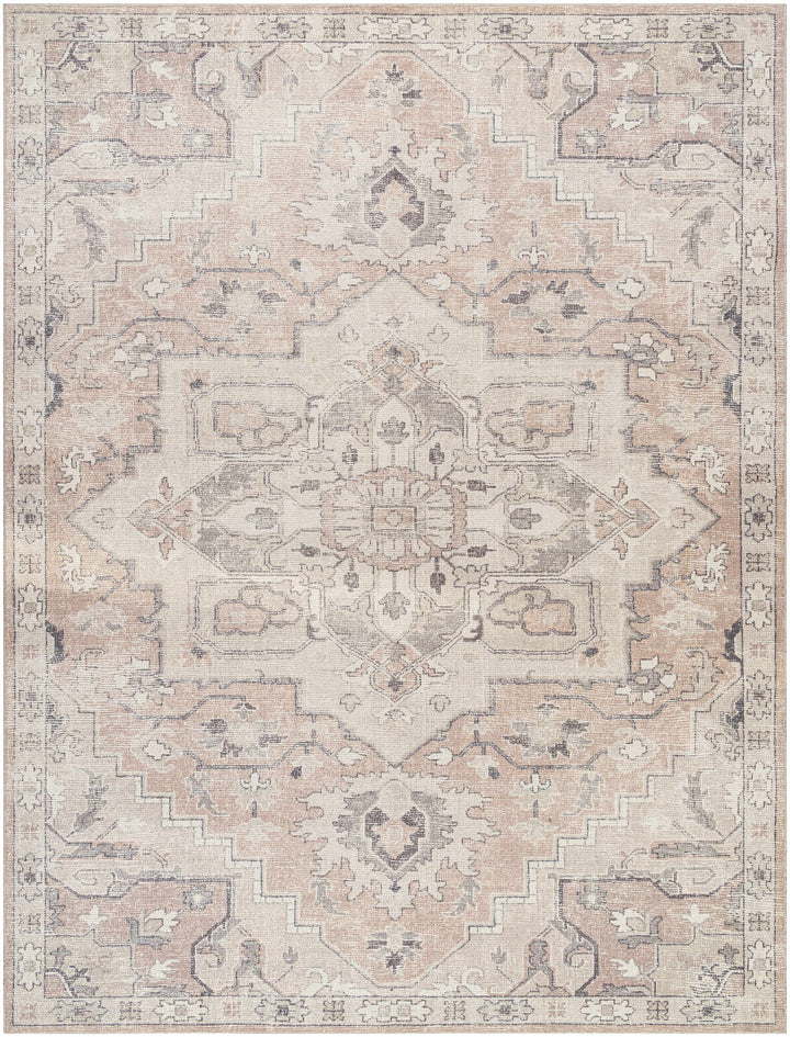 Elle Traditional Style Beige And Peach Area Rug