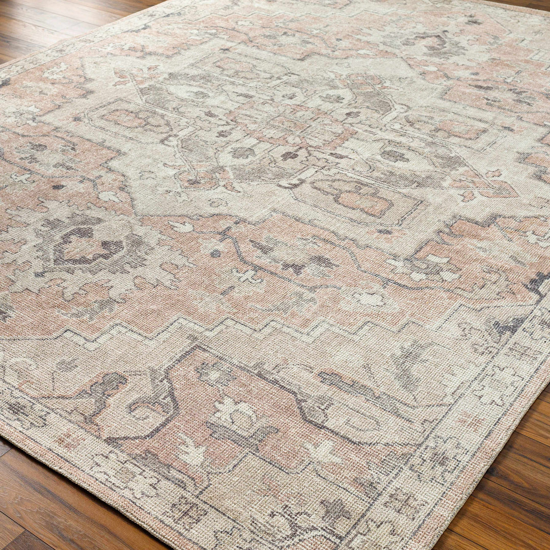 Elle Traditional Style Beige And Peach Area Rug