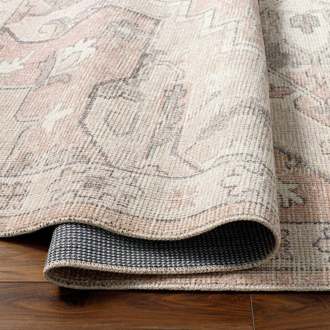 Elle Traditional Style Beige And Peach Area Rug