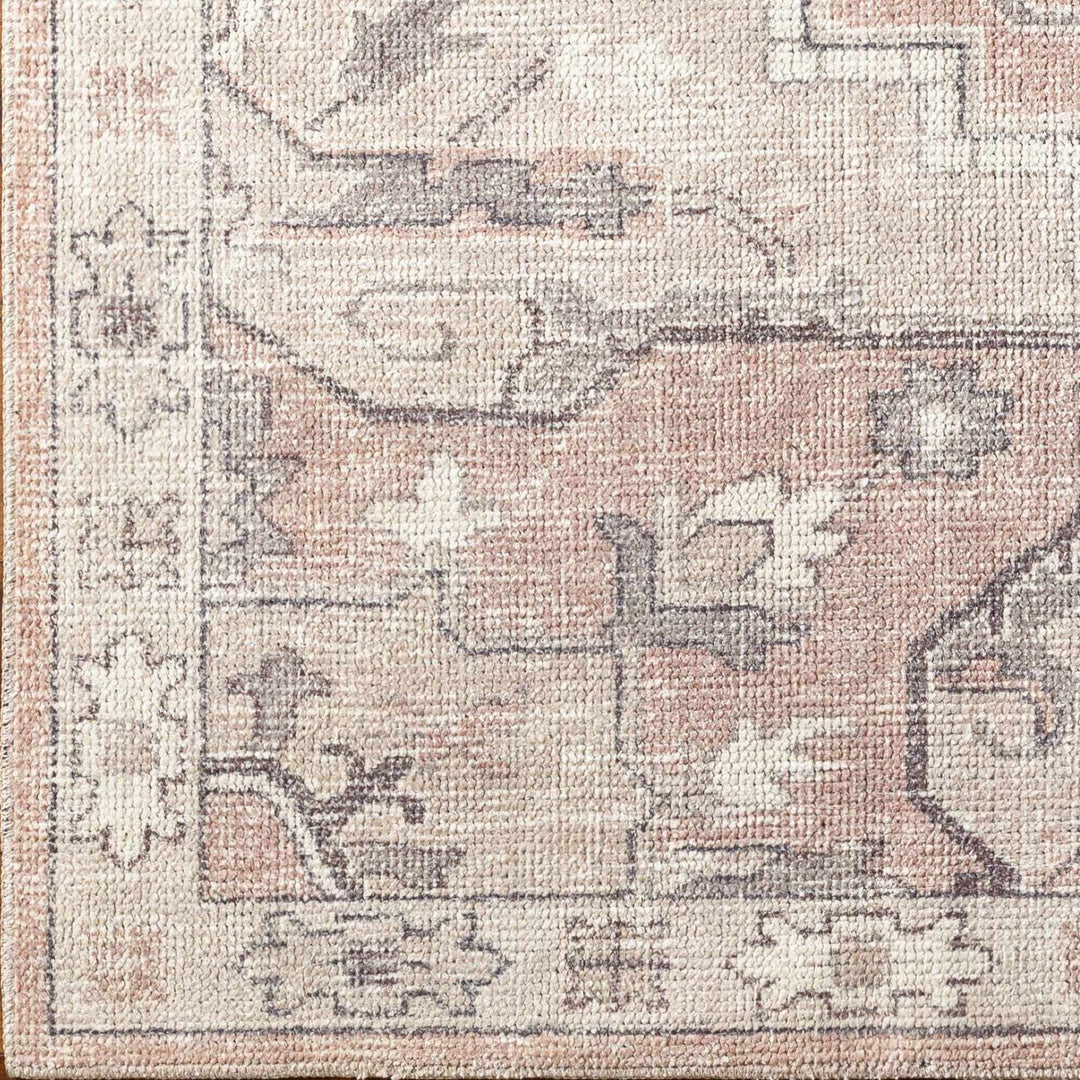 Elle Traditional Style Beige And Peach Area Rug