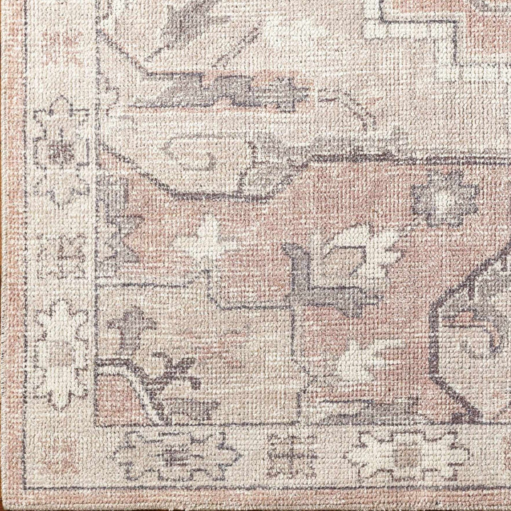 Elle Traditional Style Beige And Peach Area Rug