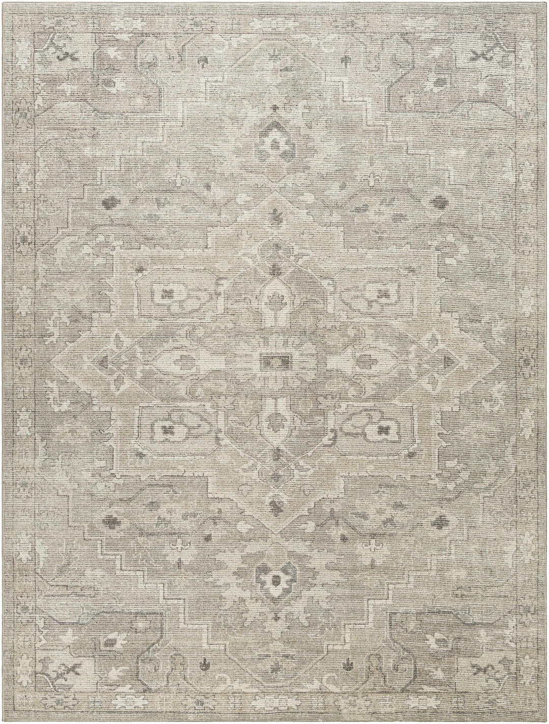 Esau Traditional Gray Machine Woven Area Rug