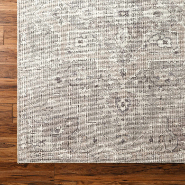 Esau Traditional Gray Machine Woven Area Rug