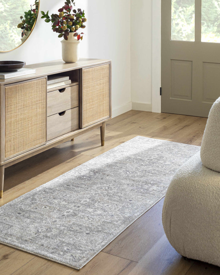 Esau Traditional Gray Machine Woven Area Rug