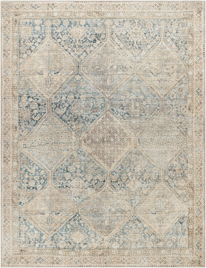 Maree Traditional Beige And Gray Machine Woven Rug