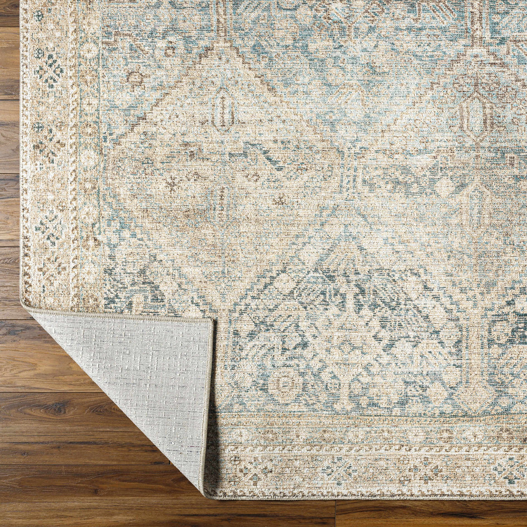 Maree Traditional Beige And Gray Machine Woven Rug