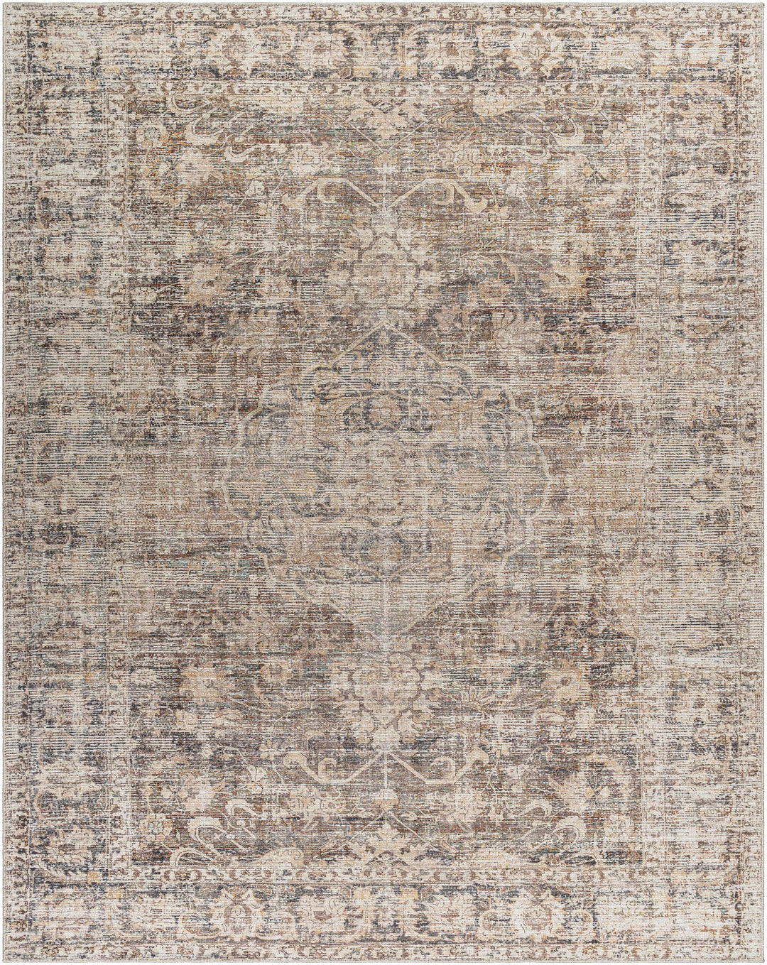 Marlene Traditional Brown And Gray Machine Woven Rug