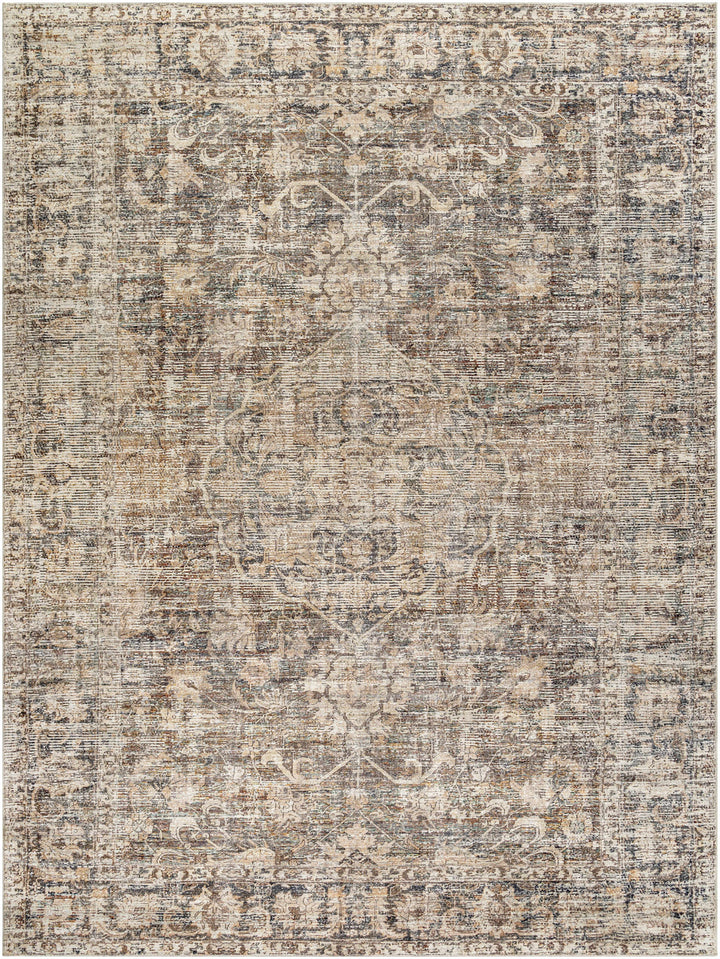 Marlene Traditional Brown And Gray Machine Woven Rug