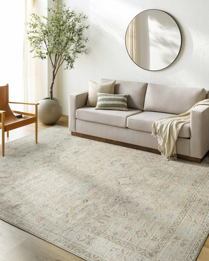 Nakia Traditional Style Tan And Brown Area Rug