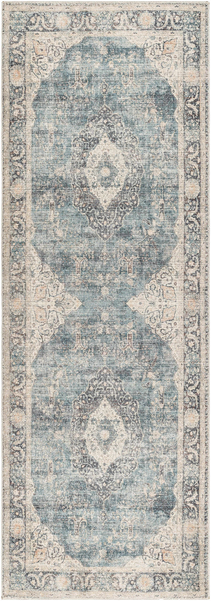 Nayef Traditional Gray And Beige Machine Woven Rug