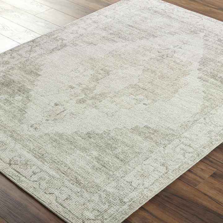 Gyan Traditional Gray And Ivory Machine Woven Rug