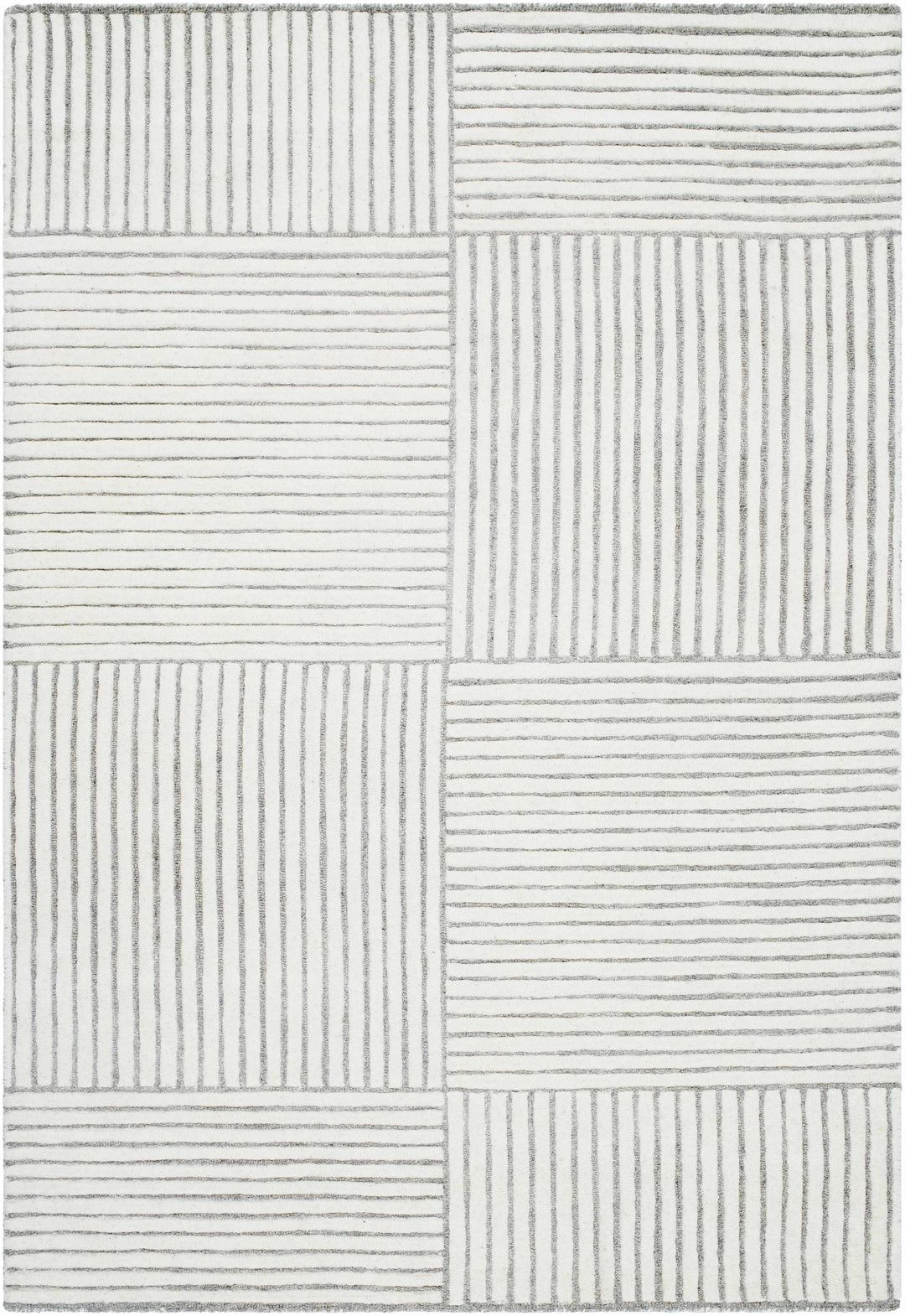 Coyne Contemporary Geometric Design Gray Hand Tufted Area Rug