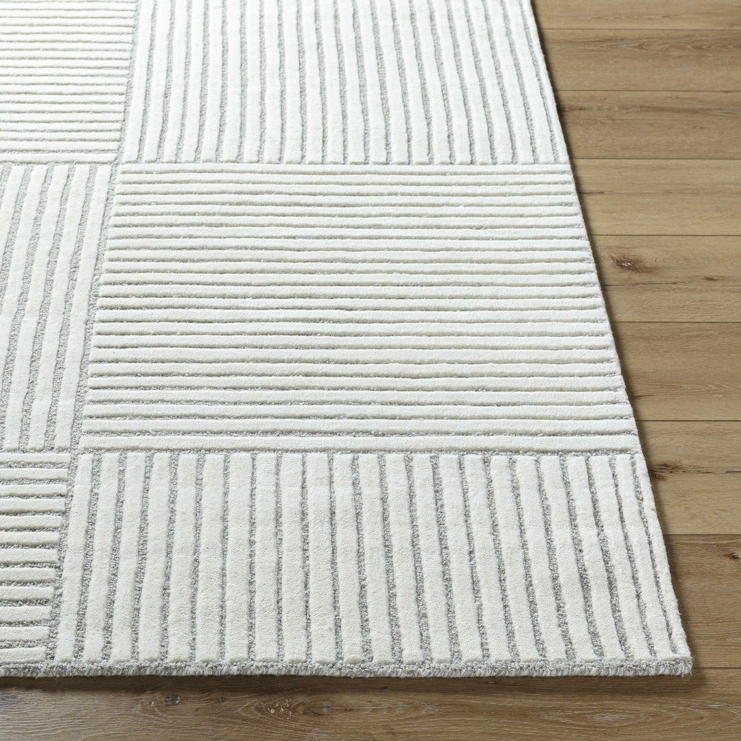 Coyne Contemporary Geometric Design Gray Hand Tufted Area Rug