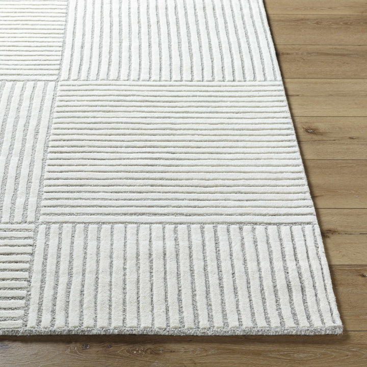 Coyne Contemporary Geometric Design Gray Hand Tufted Area Rug