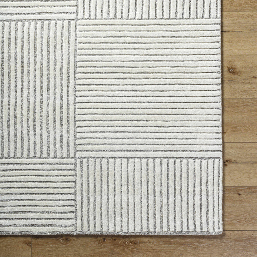 Coyne Contemporary Geometric Design Gray Hand Tufted Area Rug