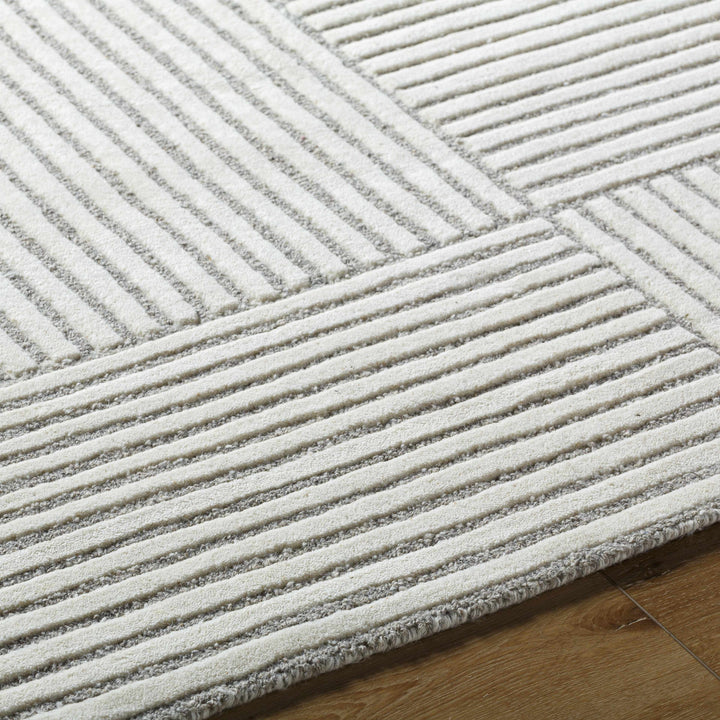 Coyne Contemporary Geometric Design Gray Hand Tufted Area Rug