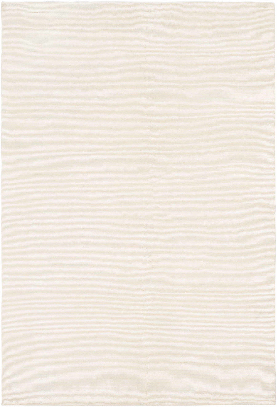 Ivory solid hand-knotted area rug with smooth modern minimal texture