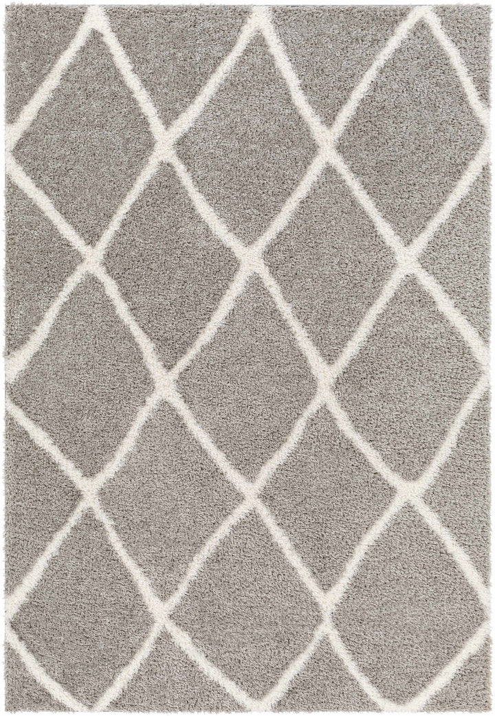 Faye Gray And White Contemporary Style Area Rug