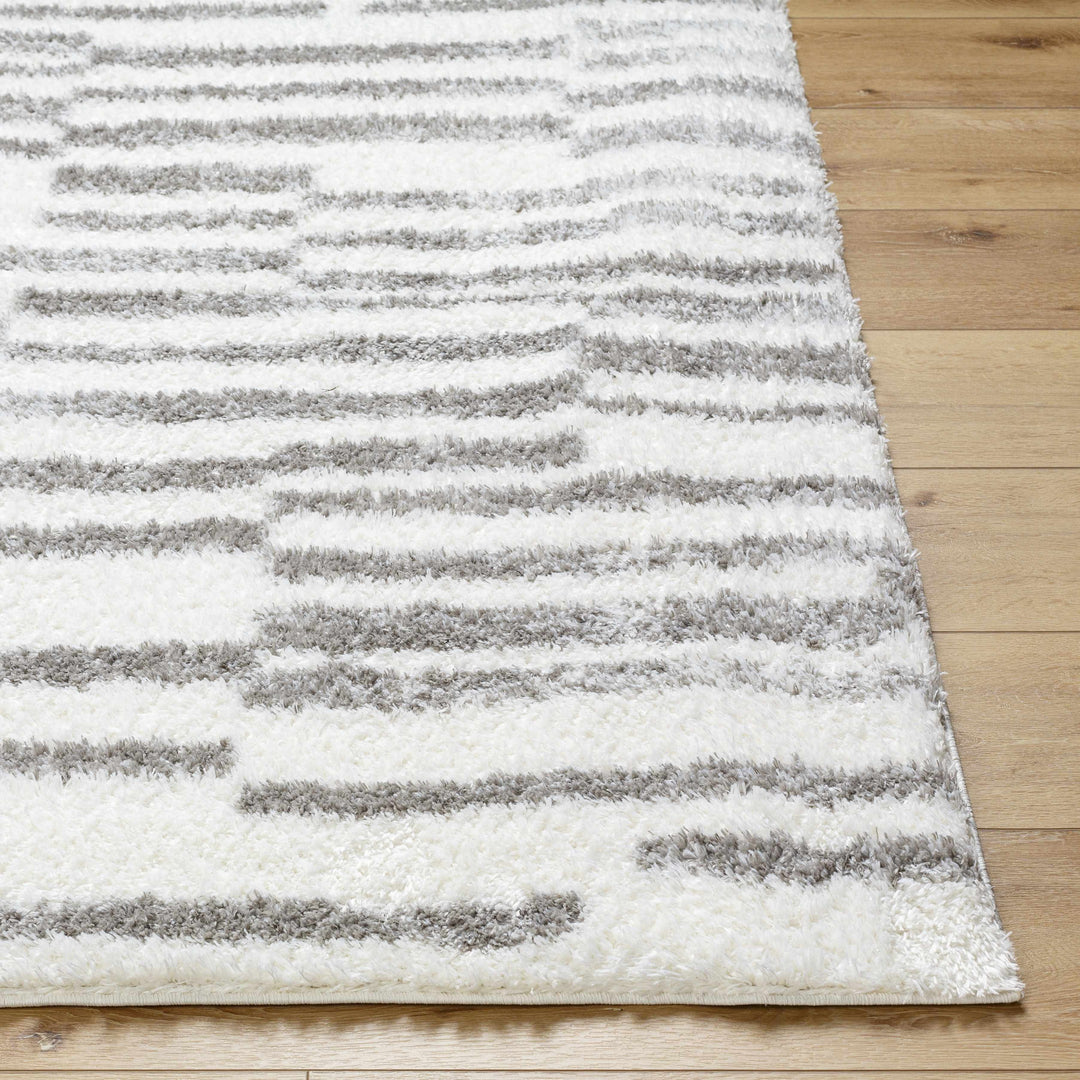 Kuron Modern Style Ivory And Gray Area Rug