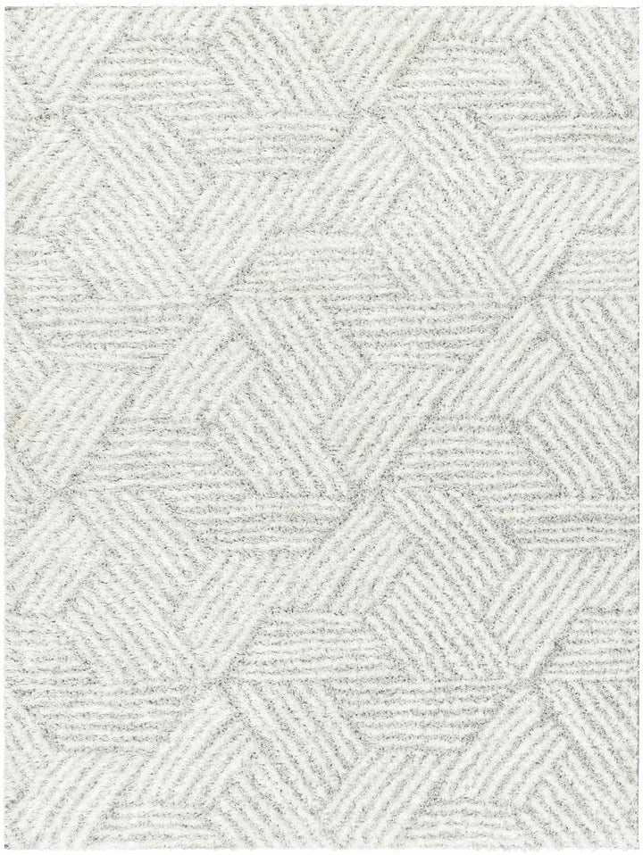 Mura Gray And Ivory Contemporary Style Area Rug