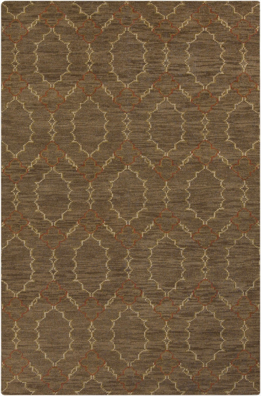 Schneider Brown Modern Style Hand Knotted Wool Area Rug - The Rug Decor