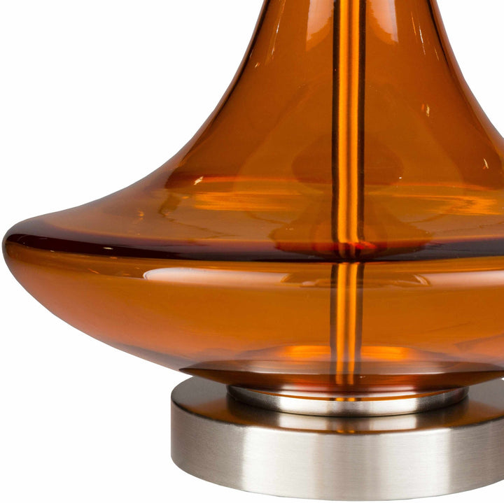Sciotodale Orange Glass Table Lamp | Contemporary Accent Lighting - The Rug Decor