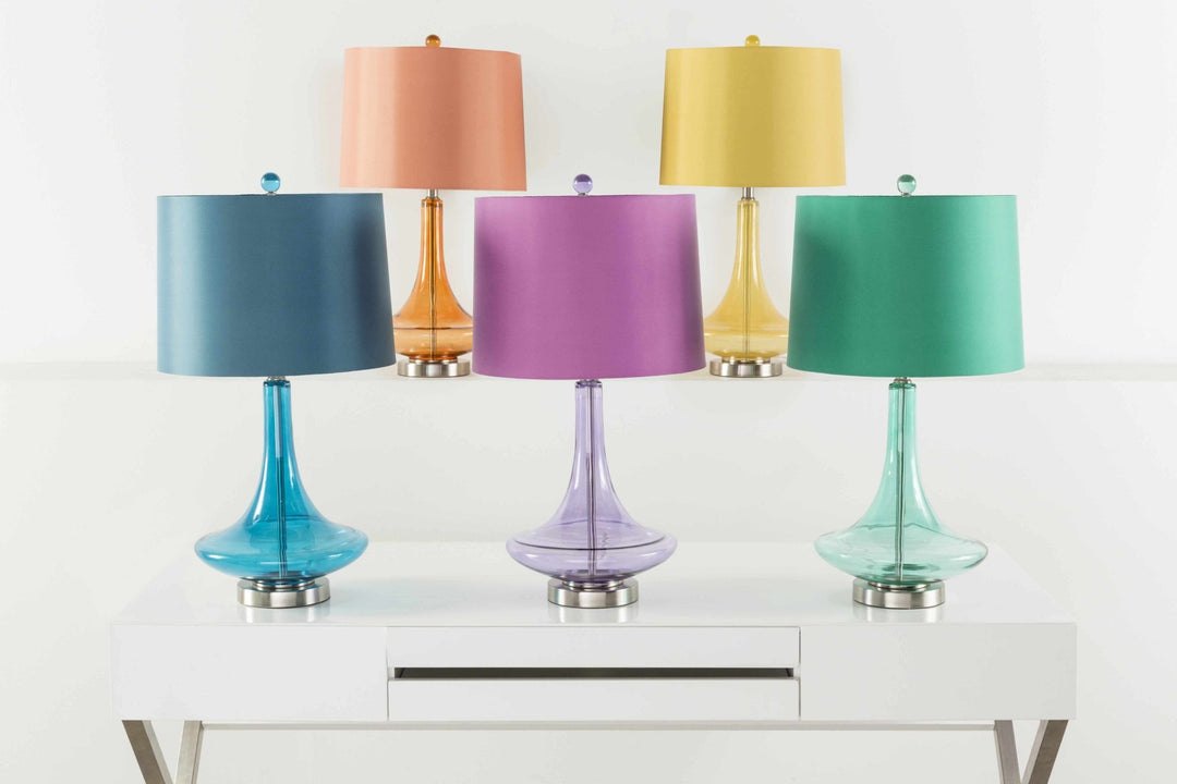 Sciotodale Orange Glass Table Lamp | Contemporary Accent Lighting - The Rug Decor
