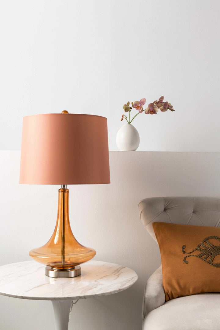 Sciotodale Orange Glass Table Lamp | Contemporary Accent Lighting - The Rug Decor