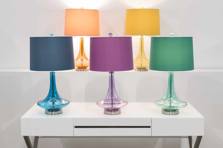 Sciotodale Orange Glass Table Lamp | Contemporary Accent Lighting - The Rug Decor