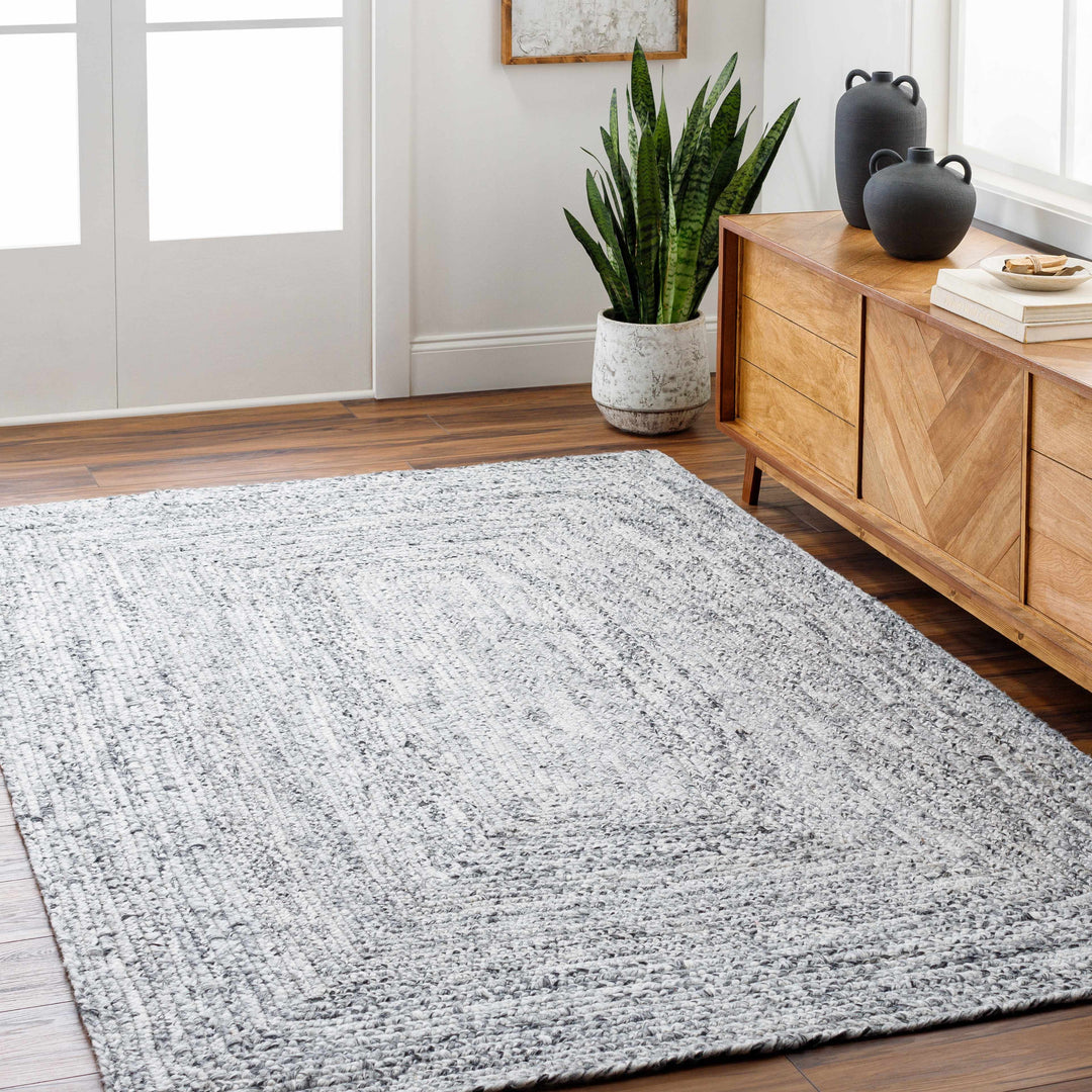 Kenyi Contemporary Style Gray Hand Woven Area Rug