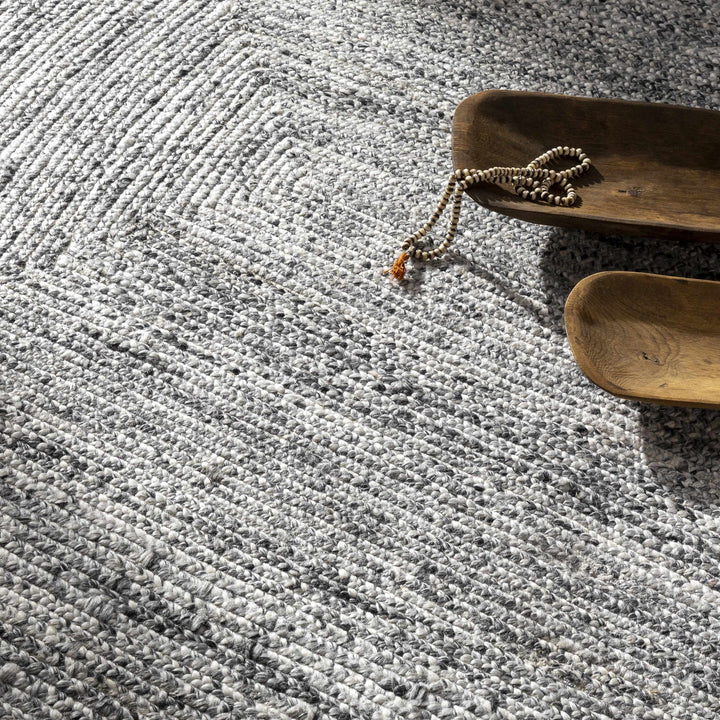 Kenyi Contemporary Style Gray Hand Woven Area Rug