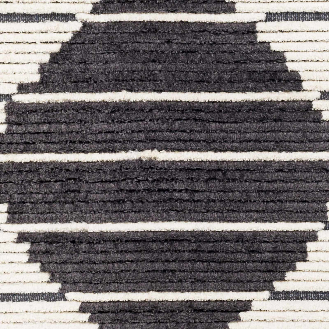 Sedef Ivory And Charcoal Modern Style Area Rug