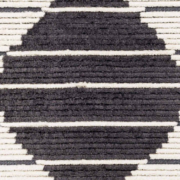 Sedef Ivory And Charcoal Modern Style Area Rug