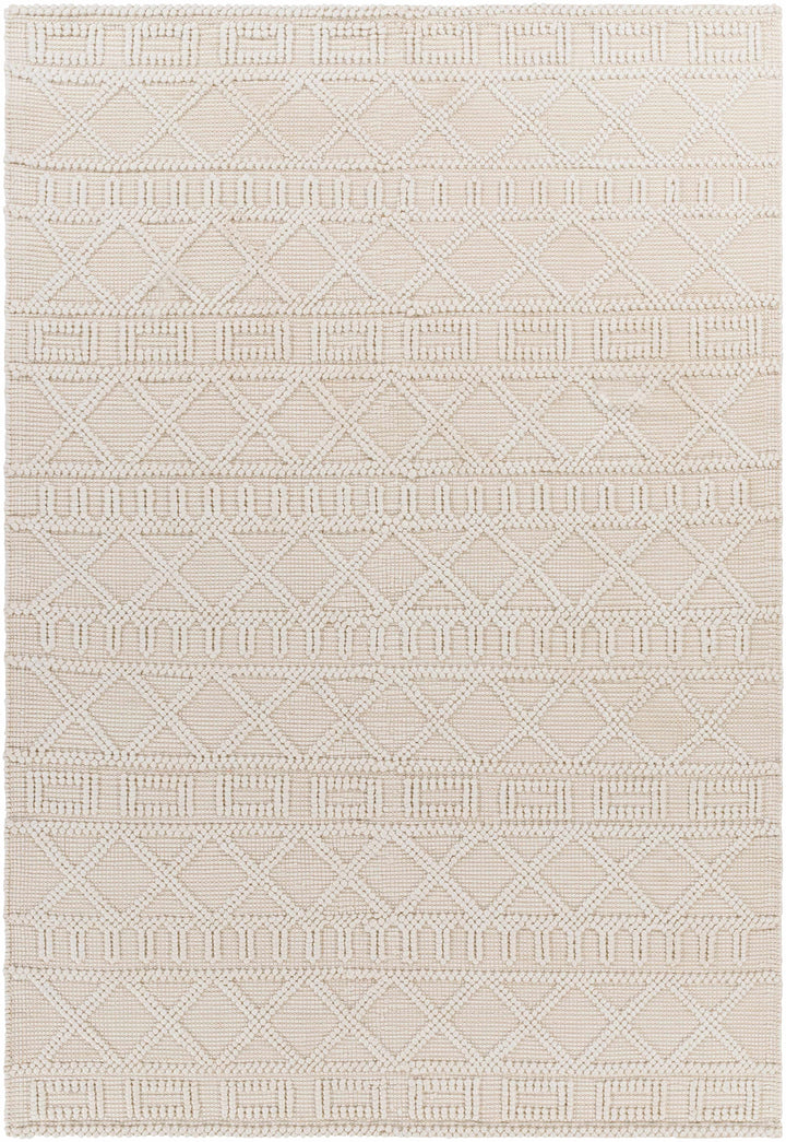 Canta Bohemian Style Beige And ivory Hand Woven Rug