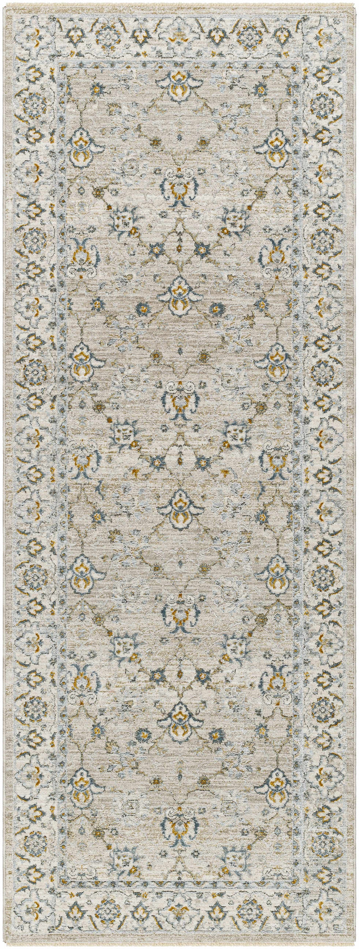 Amaru Beige And Olive Traditional Floral design Rug