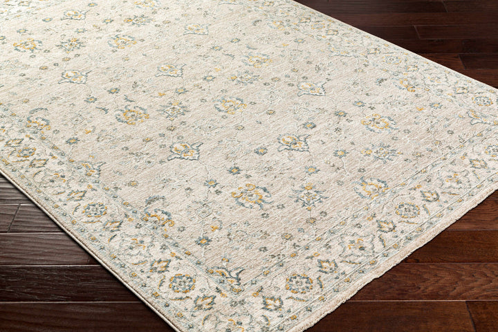 Amaru Beige And Olive Traditional Floral design Rug