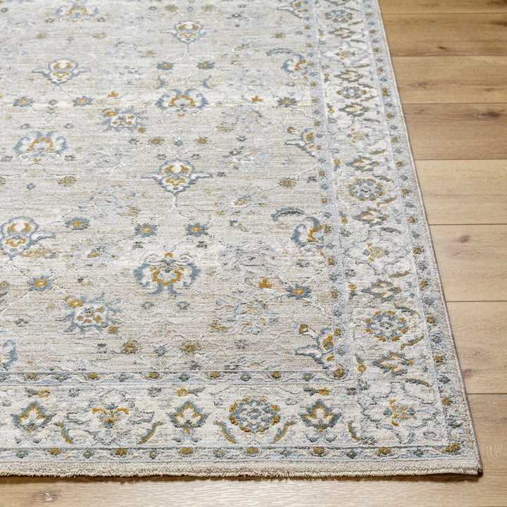 Amaru Beige And Olive Traditional Floral design Rug